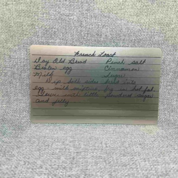 Recipe Card - Engraved